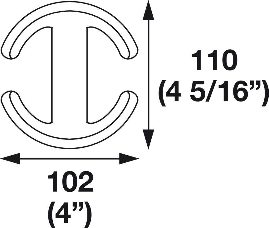 Hat & Coat Hook, 102 x 50 x 110 mm (W x D x H)
