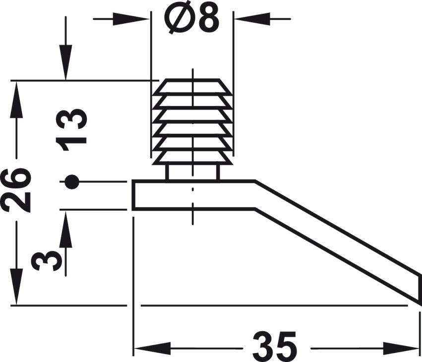 Drawer Stop, Press-Fit