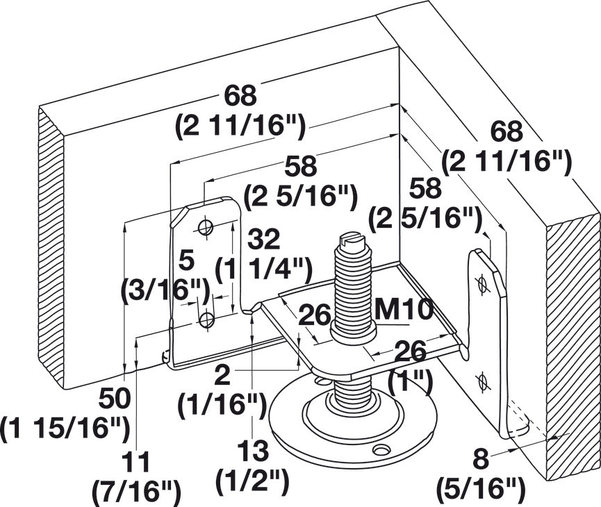 Base Leveler, with Supporting Bracket