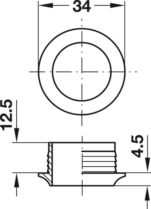 Rosette, Round, for Plate Thickness 16 mm