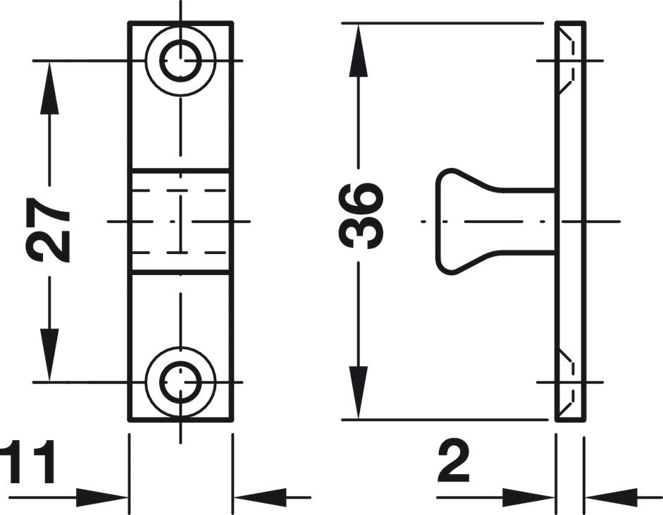 Twin Ball Catch, Brass