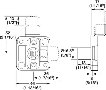 Deadbolt Lock, for Double Doors, with Offset Bolt