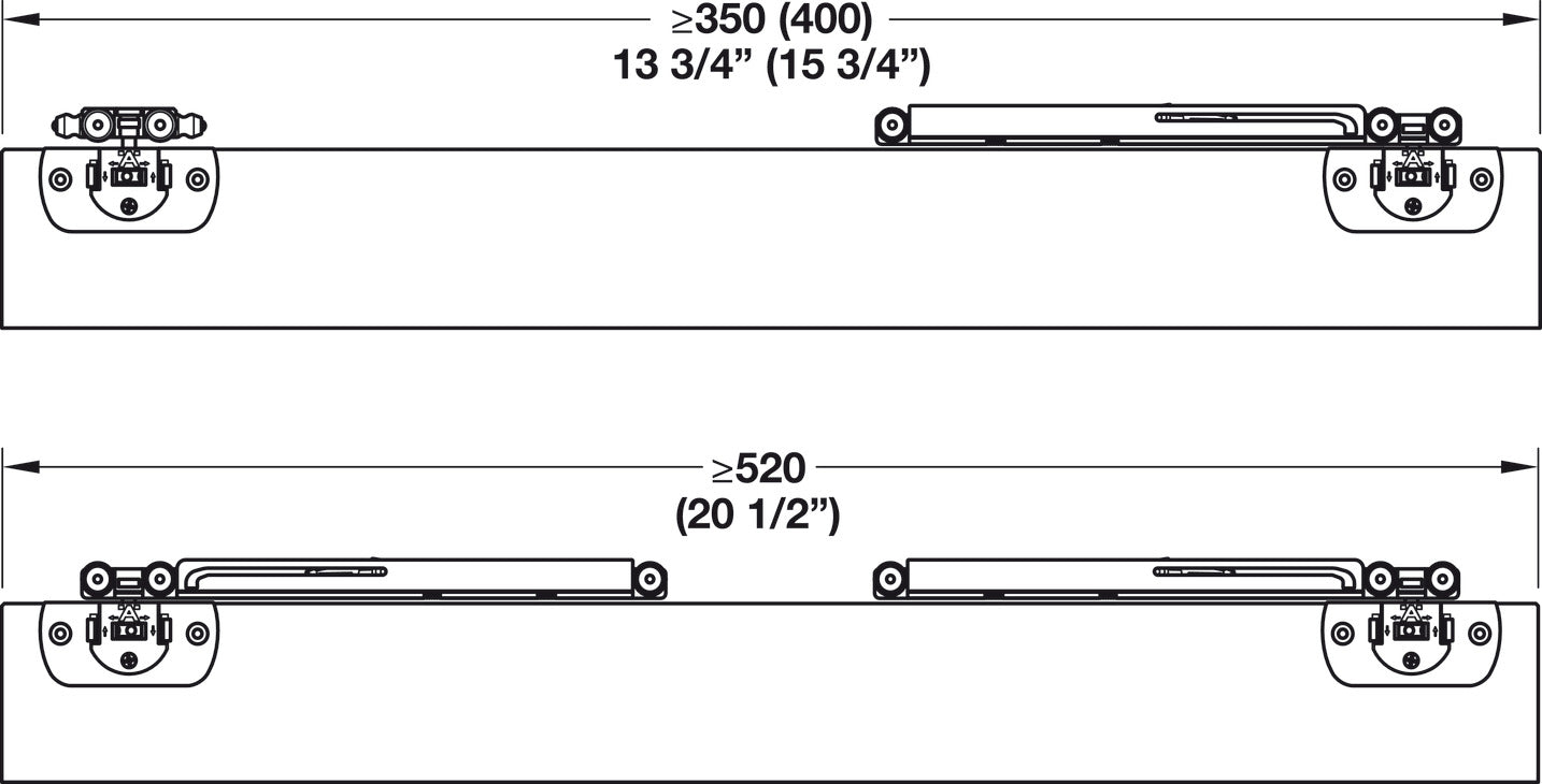 Sliding Door Hardware, Slido F-Line21 40C, set