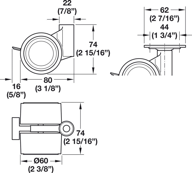 Twin Wheel Caster, Load bearing capacity 80 kg, free running