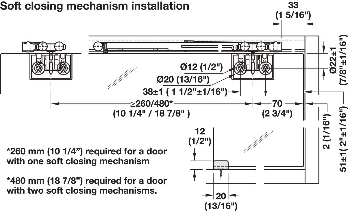 Sliding Door Hardware, Hawa Clipo 16 GS IF, set