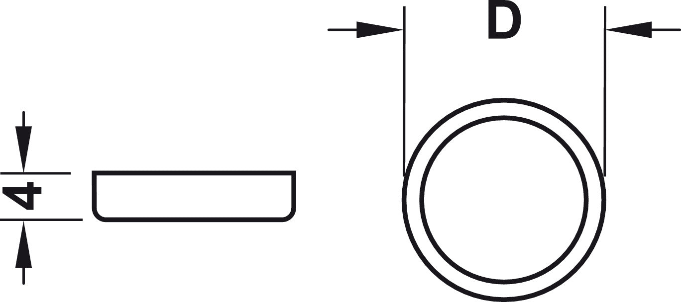 QuickClick Slim Glide, round, for press fitting Ø 17 mm
