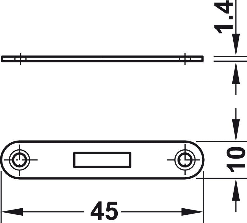 Hook Bolt Mortise Lock, with Catch, Backset 9 mm (23/64")