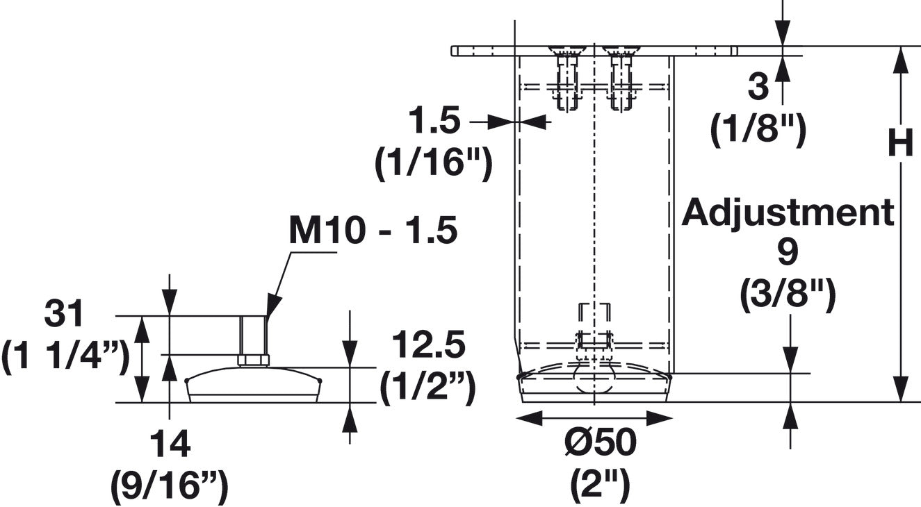 Mini Leg, Square