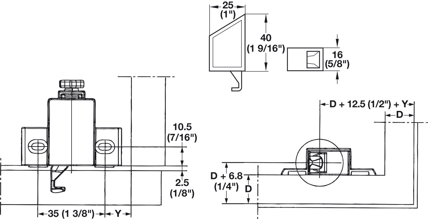 Double PUSH Latch, with Adjustment