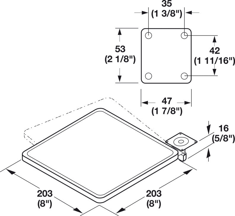 Mouse Pad, Tilt-N-Swivel
