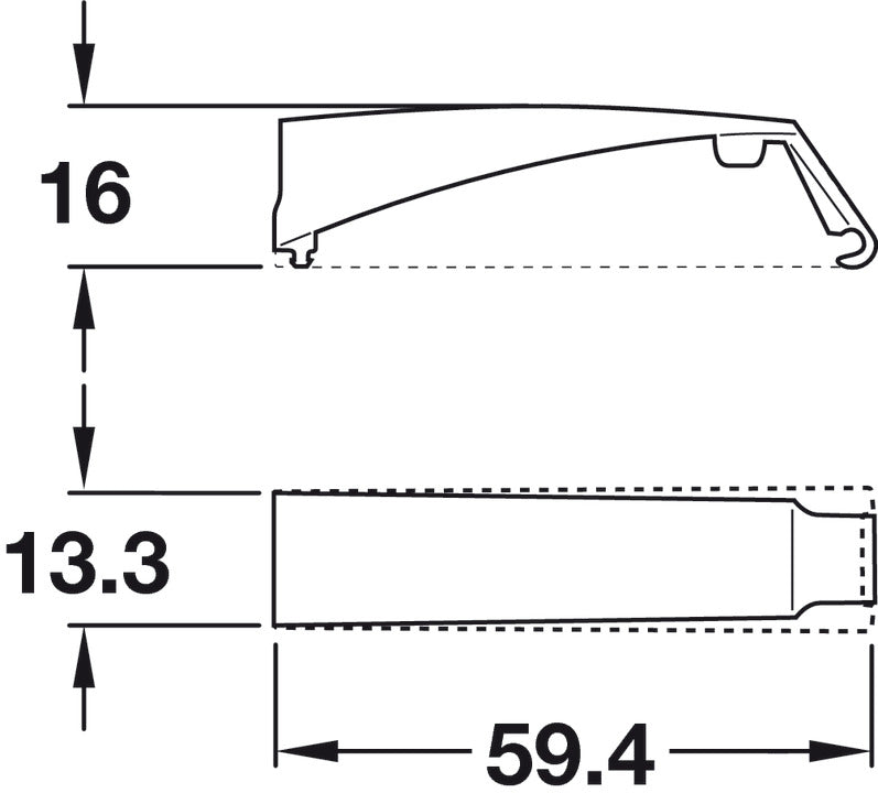 Housing, K Push Tech Concealed, Short