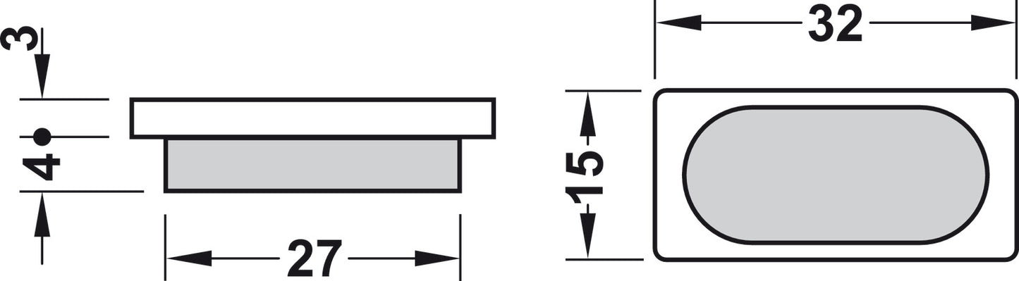 QuickClick Glide, rectangular, for press fitting