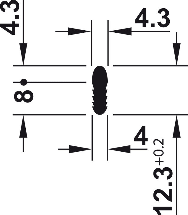 Support Track, Maximum Door Weight: (22 lbs) 10 kg