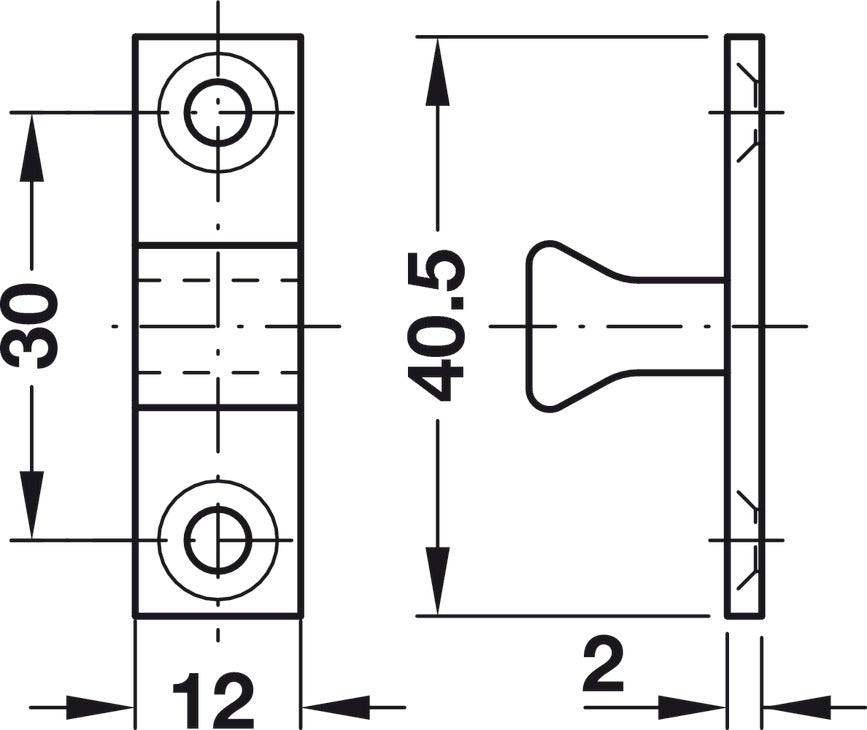 Twin Ball Catch, Brass