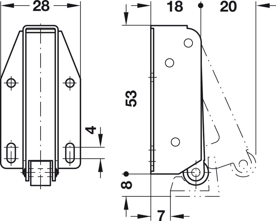 Quick-Latch Automatic Spring Catch, Quick, for screw fixing