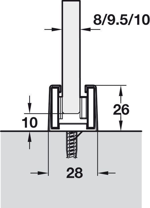 Floor Guide, Adjustable from 6 - 12.7 mm (1/4 - 1/2")