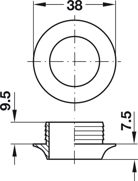 Rosette, Round, for Plate Thickness 13 mm