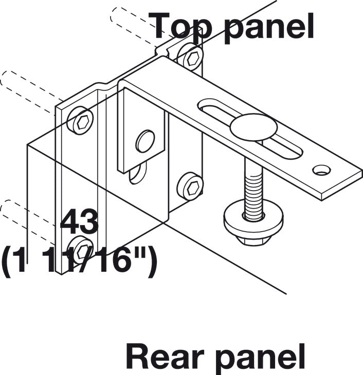 Safety Bracket, for HÃ¤fele Wall Bed