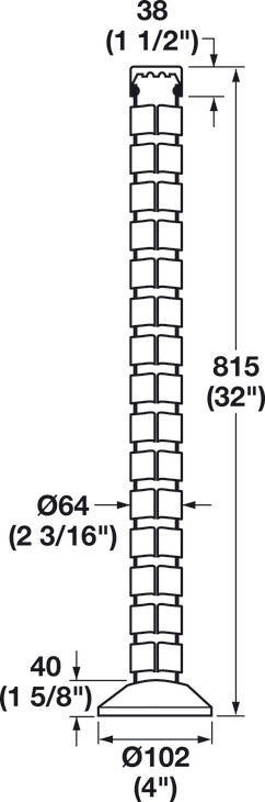 Vertebra Round Cable Manager, Vertical System