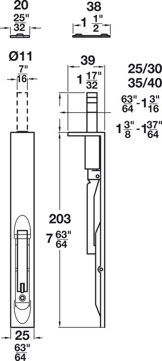 Flush Bolt, Lever Action
