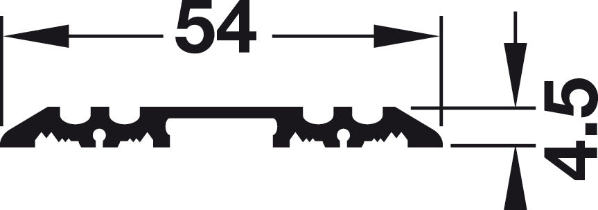 Double guide track, Bottom, for clip fixing or glue fixing