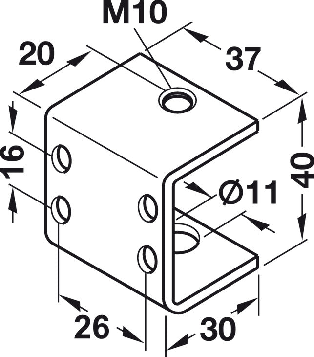 Threaded Bracket, M10