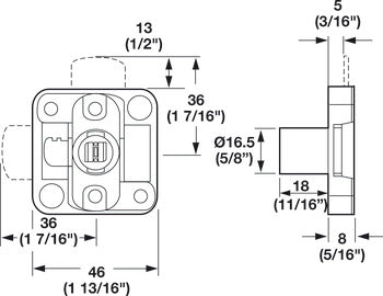 Deadbolt Lock, for Double Doors, with Straight Bolts
