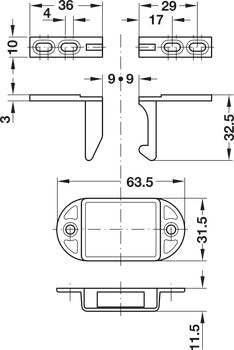 Automatic Door Bolt, Zinc Die-Cast