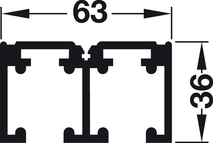 Double Upper Track, Pre-Drilled