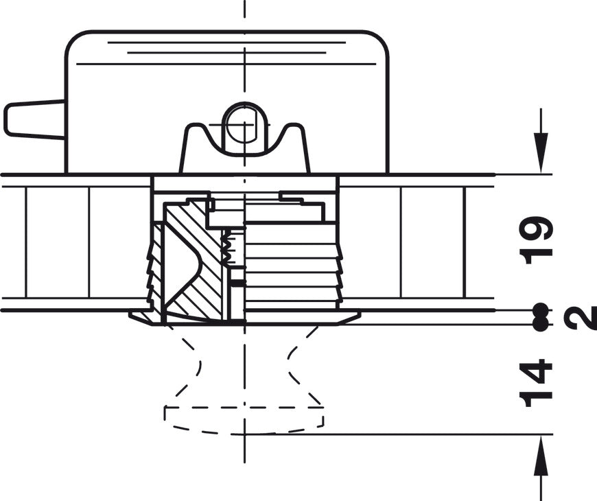 Round Rosette, for Push-Lock