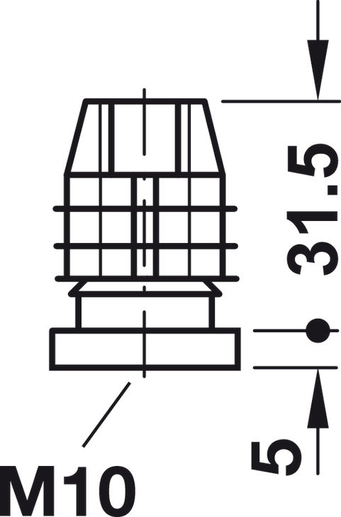 Glide, for Press-Fitting into Square Tubes