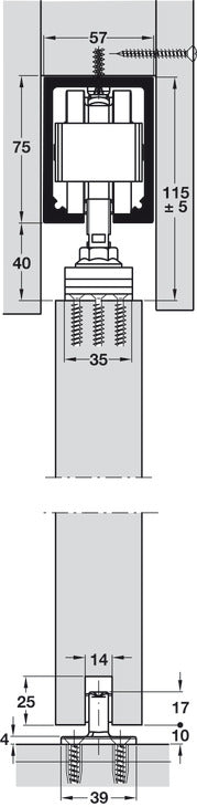 Sliding Door Hardware, HAWA Junior 250/A, set