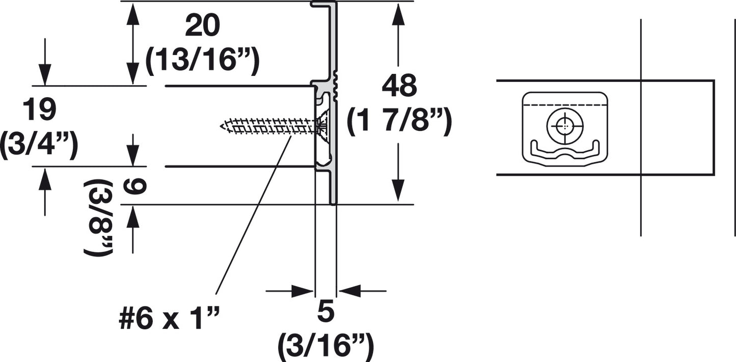 Decorative Side Rail, for Hawa Forte 170/340