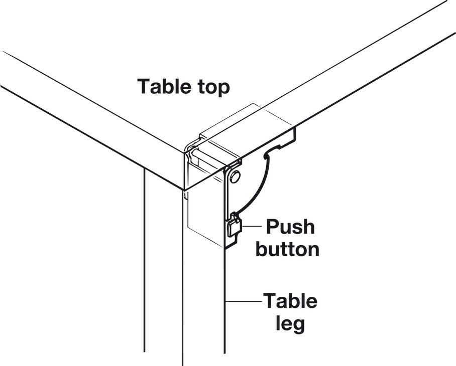 Folding Fitting, For Tables and Benches