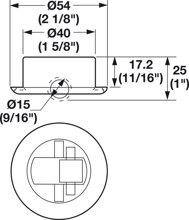 Roller-Mini Swivel Caster, Load-Bearing Capacity 110 lbs., without Brake