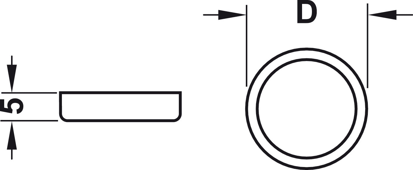 QuickClick Slim Glide, round, for press fitting Ø 17 mm