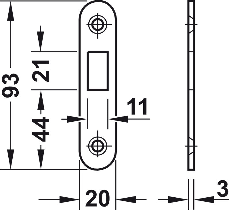 Mortise lock, for sliding doors, with compass bolt, profile cylinder