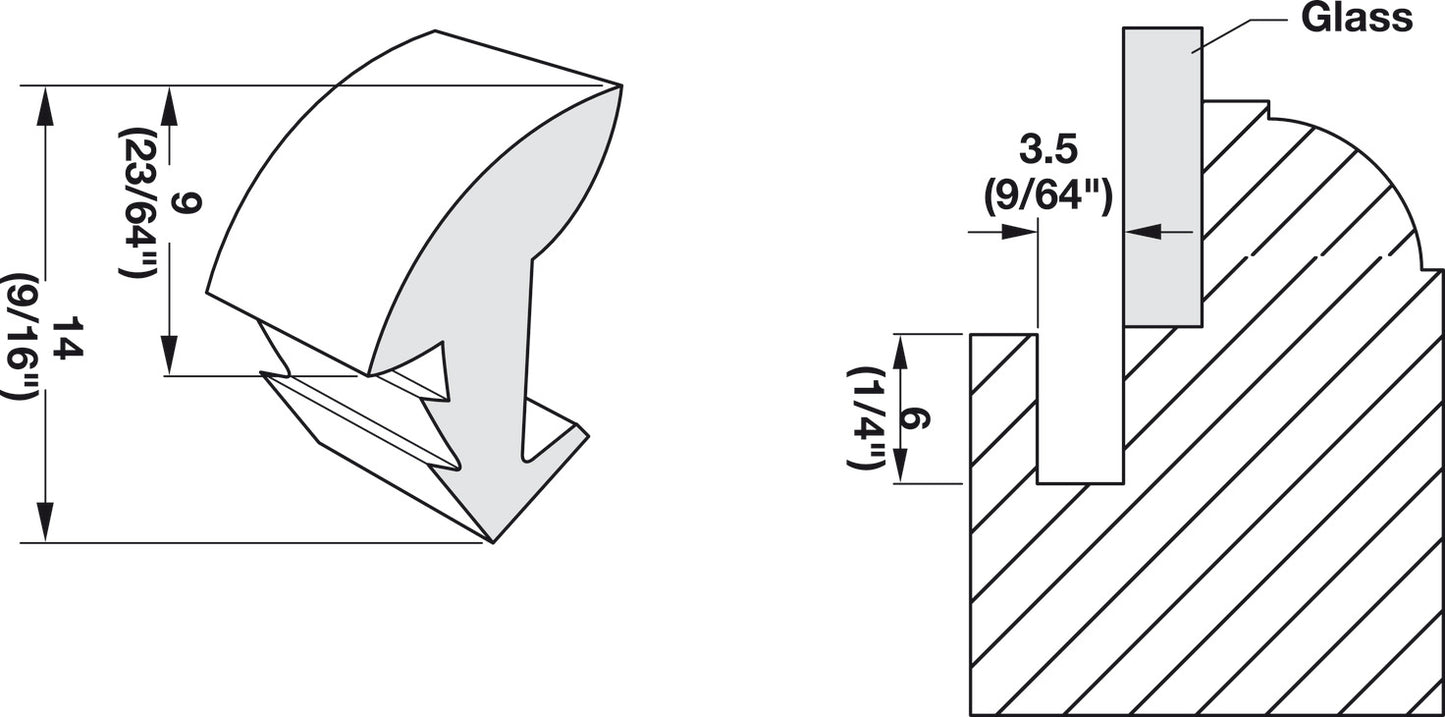 Panel Retainer, Taller Profile
