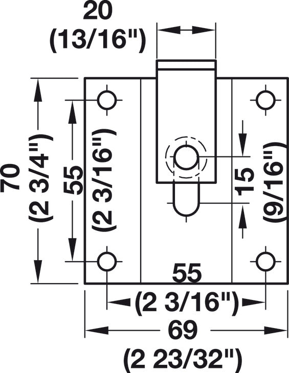 Safety Bracket, for HÃ¤fele Wall Bed