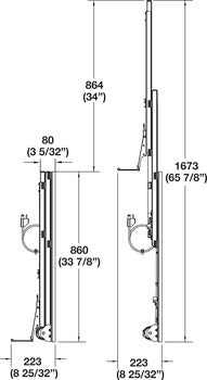 Accuride Motorized TV Lift, For TVs up to 50", 120 lbs.