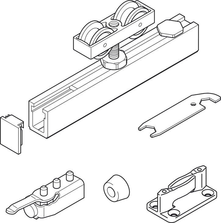Sliding Door Hardware, Hawa Junior 40/B, set