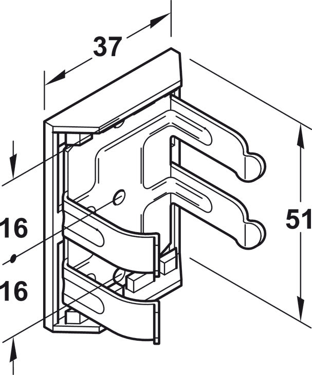 Plinth Panel Clip, 2-Part