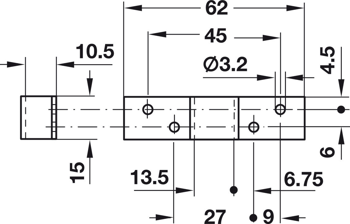 Drawer Component, for Spring Catch