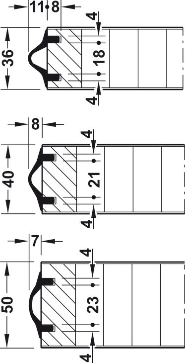 Edge Protection Profile, Hawa, accessories for wooden doors, sliding door fittings