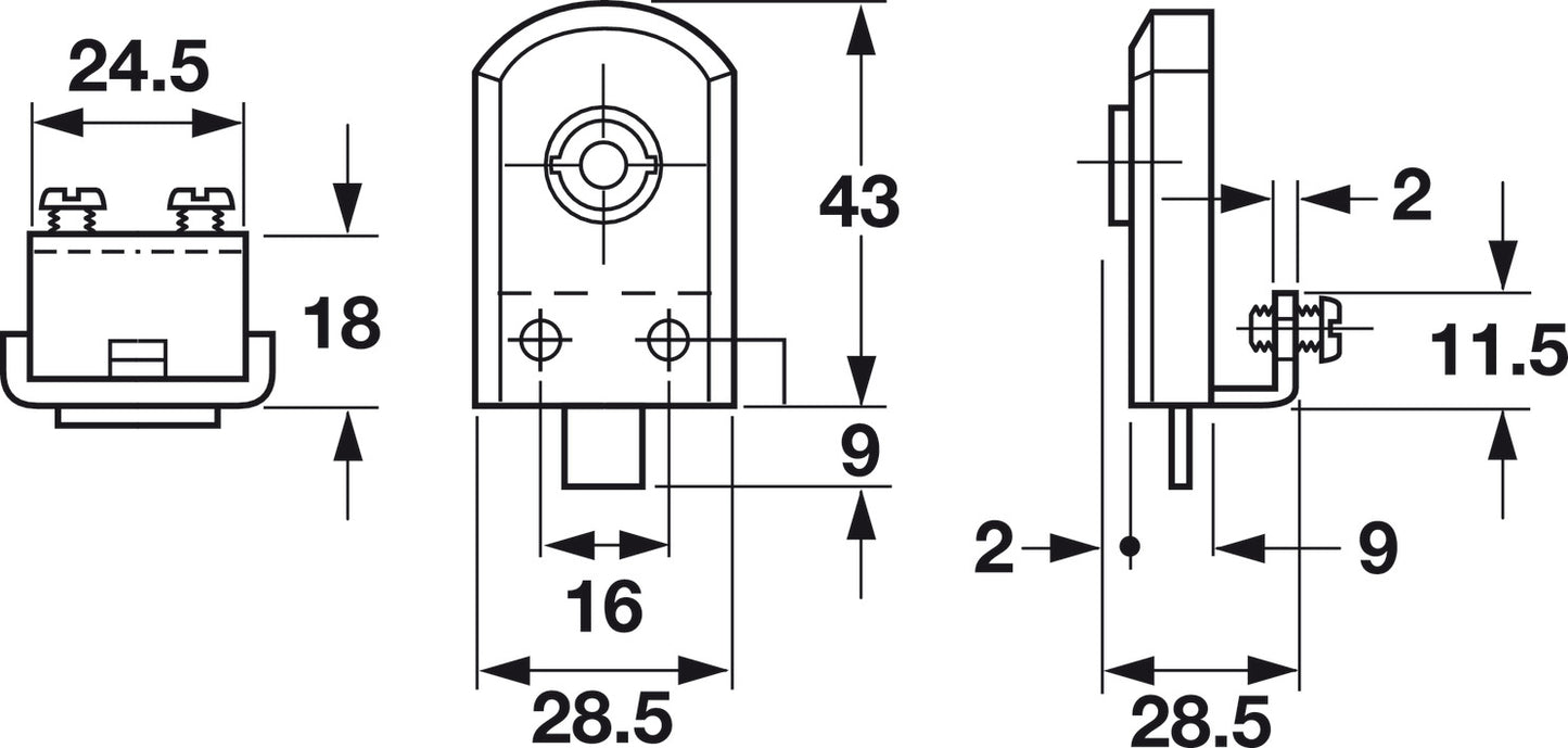 Glass Door Lock, Non-Boring