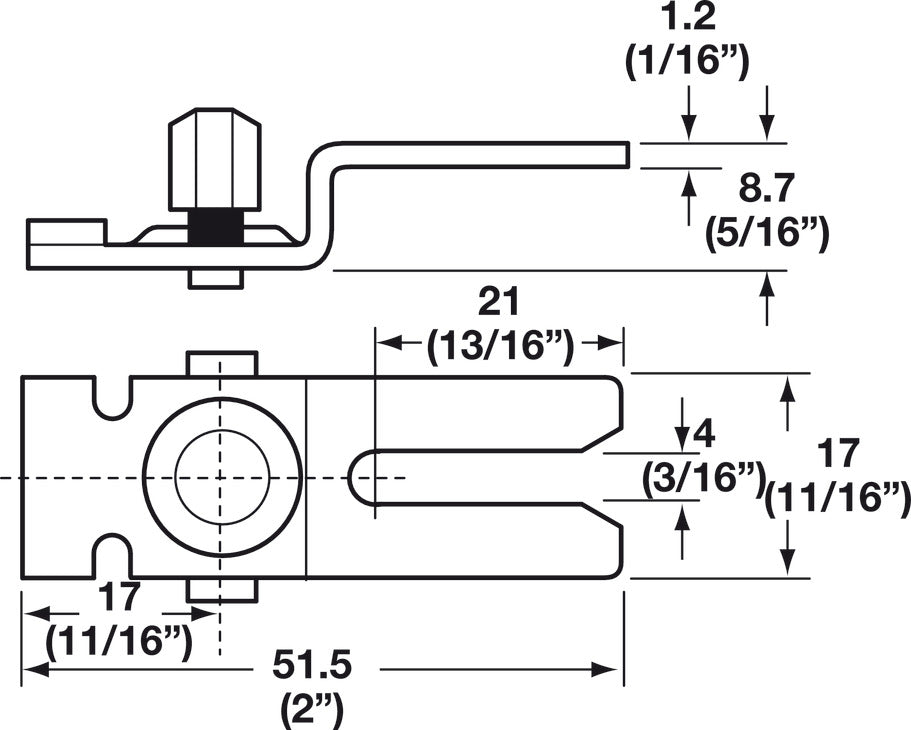 Lockbar Clip, for Side Mount Lock Body (234.86.017)