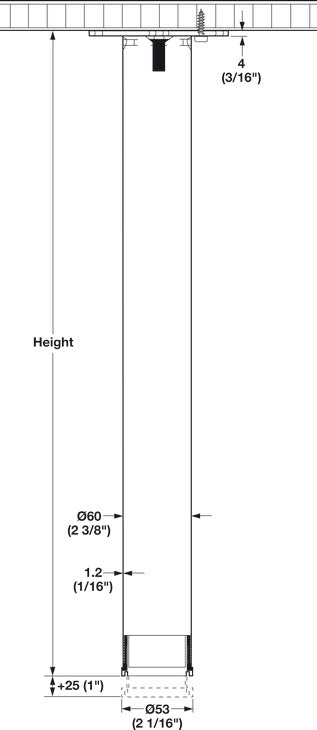 E-Leg, Ø60 mm