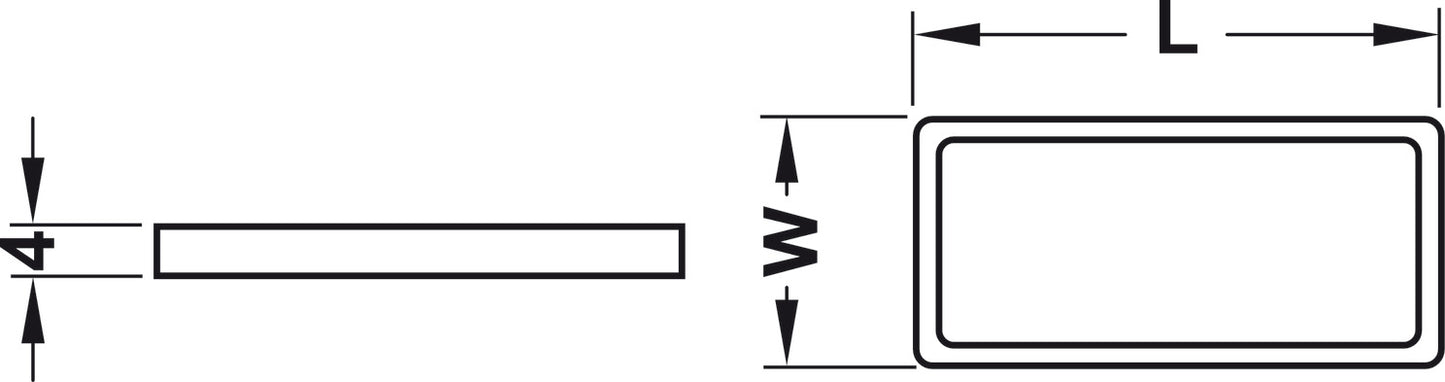 QuickClick Glide, rectangular, for press fitting