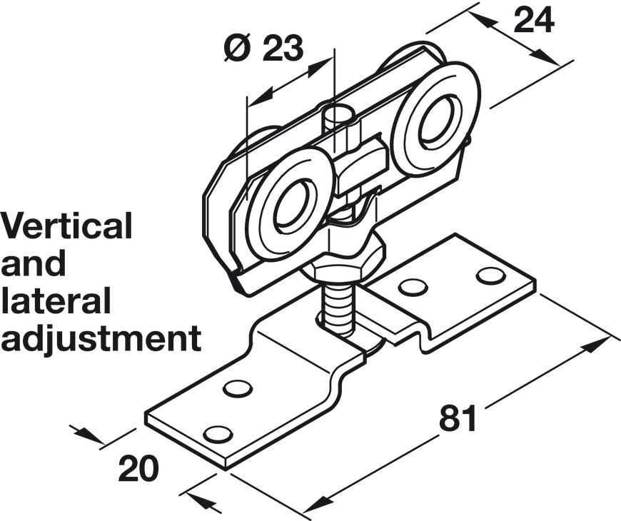 Running Gear, for Sliding Interior Doors