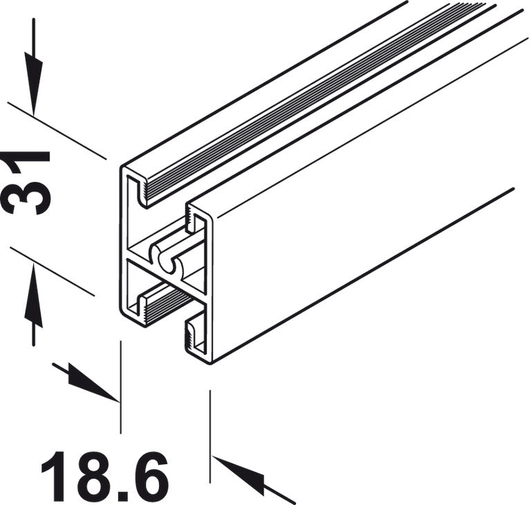 Mullion, for Slido R-Aluflex 80A